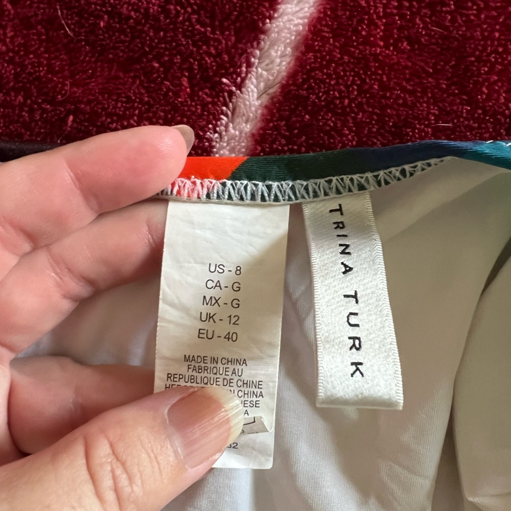 NWOT Trina Turk Kaleidoscope One Piece Swimsuit Size 8 - Picture 8 of 8